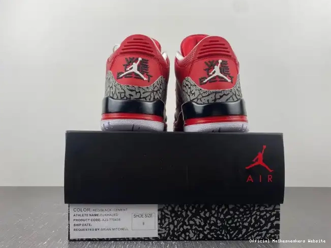 Official Maikesneakers Khaled 3 Air AJ3-770438 Grateful DJ Jordan Retro 0608